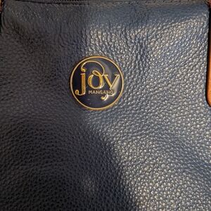 Joy Mangano Midnight Blue Leather Handbag